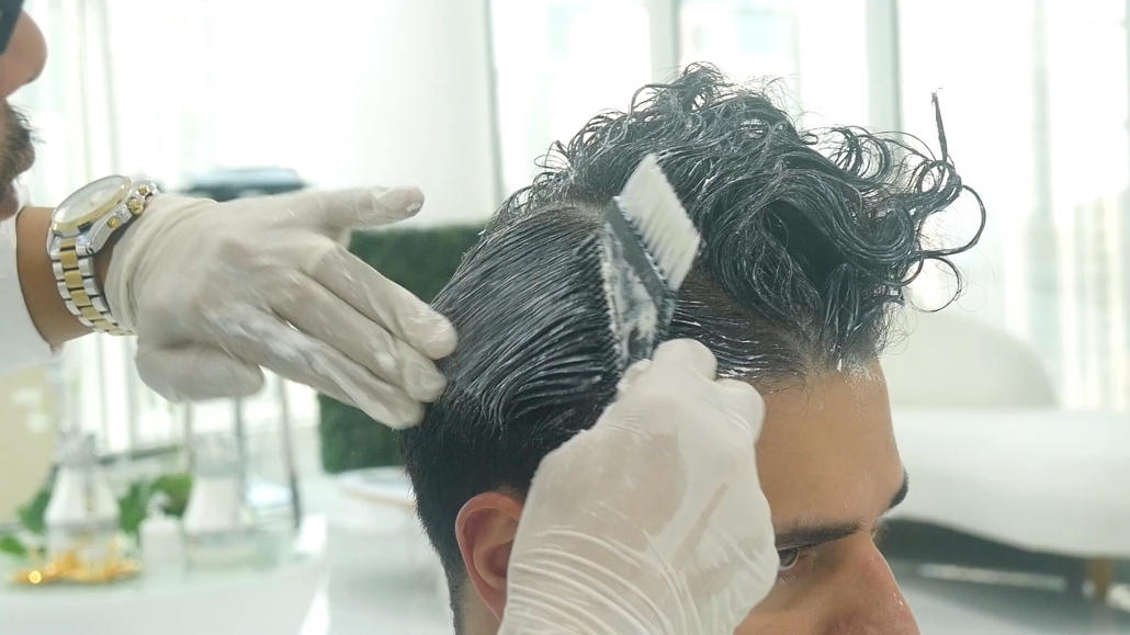 Hair straightening (keratin straightening)