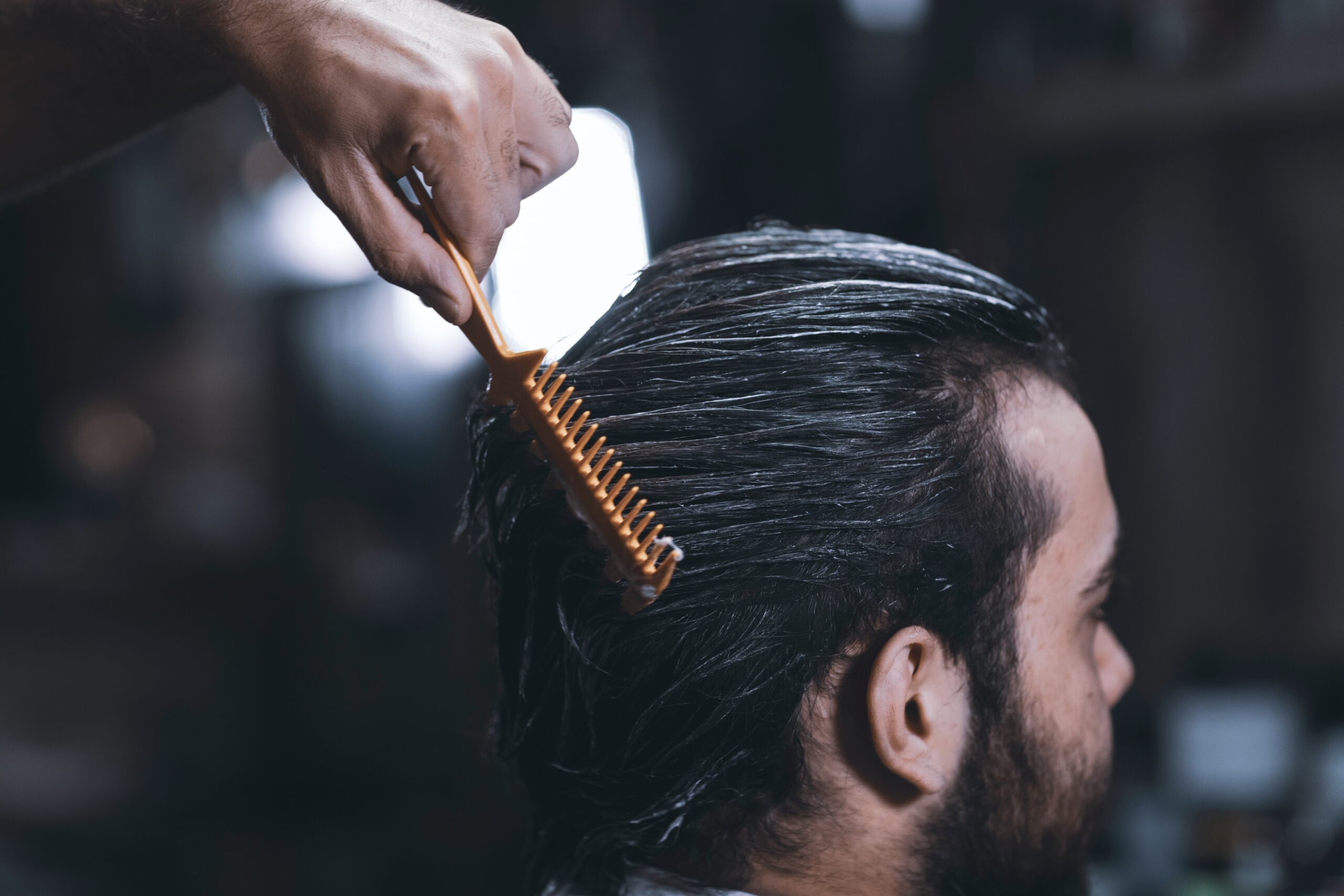 Hair straightening (protein straightening)