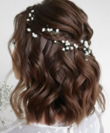 Short bridal hairstyle