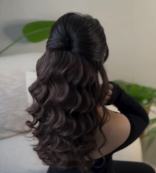 Medium bridal hairstyle