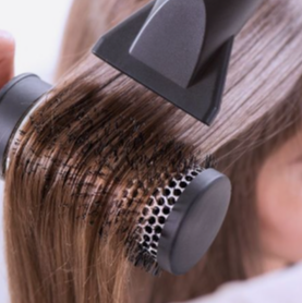 Heavy short hair blow-dry