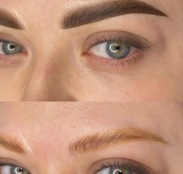 Eyebrow peeling + dyeing
