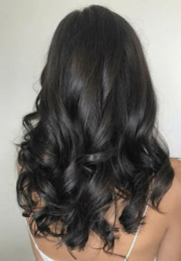 Middle hair volume blow-drying for wavy ends