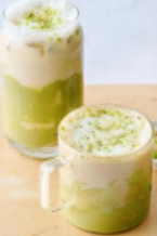 Ice pistachio latte