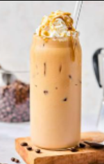 Flavor-caramel-vanilla ice latte