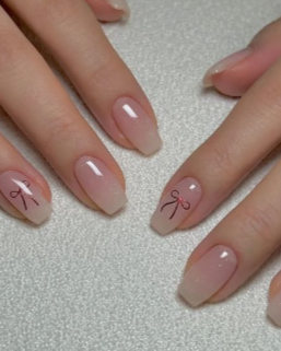Nail Extensions with Polish