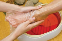 Foot paraffin treatment