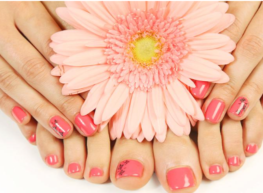 Express manicure and pedicure