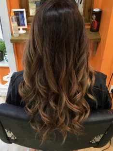 Hair blow Dry with wavey - L