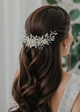 Bridal hairstyle of any style without a veil