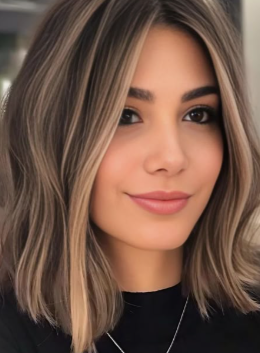 Highlights dyed for short hair